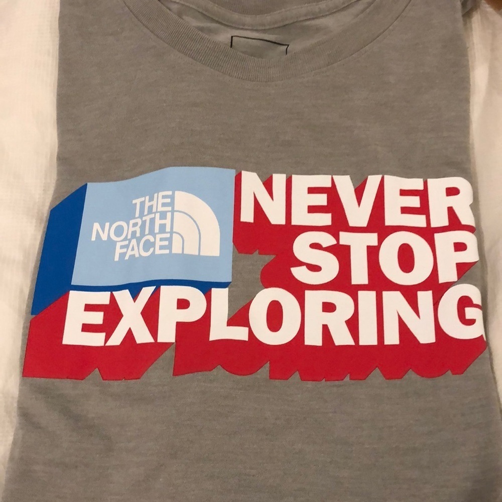 THE NORTH FACE AMERICANA TRI TEE in Grey Heather NWT sz XXL Slim Fit